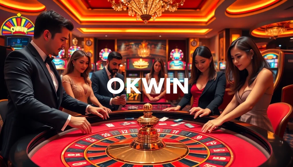 Experience the thrill of high-stakes betting at OKWIN's luxurious casino.