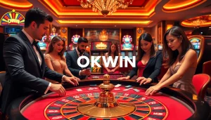 Experience the thrill of high-stakes betting at OKWIN's luxurious casino.