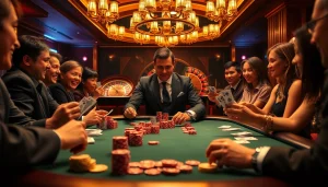 i9bet players strategizing their hands during an exciting poker game.