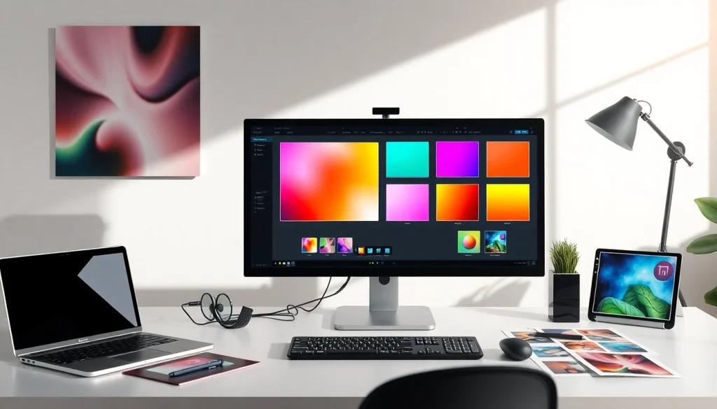 Transform your photos into square images with ease in a modern digital workspace.