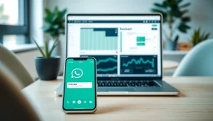 Discover what a CRM for WhatsApp looks like in a modern workspace with technology integration.