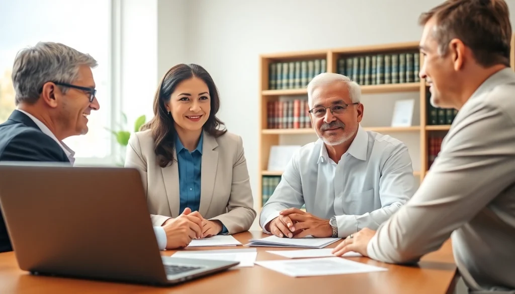 Consultation with a Virginia immigration lawyer in a welcoming office, showcasing professionalism and trust.
