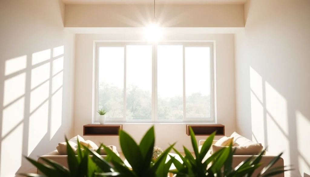 Mosquiteras elegantes instaladas en una ventana amplia, iluminando el interior moderno.