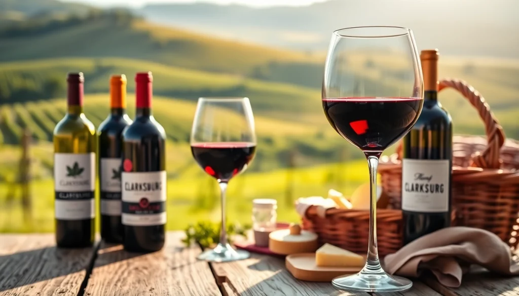 Enjoying Clarksburg wine tasting amidst a beautiful vineyard setting with rich red wine.